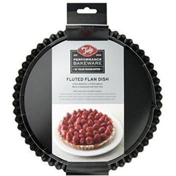 Tala Performance 23 cm dia Fluted Tart Tin, Professional Gauge Carbon