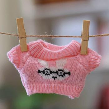 Vestido de pato para muñecas de peluche