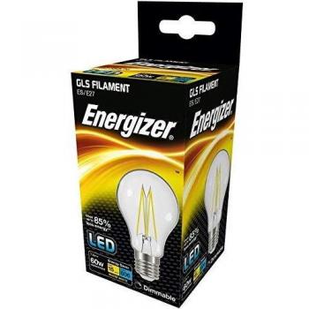 Energizer ENGS12852 LED ES (E27) GLS Filament Dimmable Bulb, Warm White 806 lm 7.2W