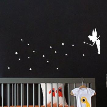 Pared Mágica: Hadas y Estrellas