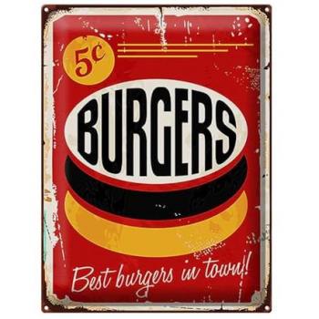 Nostalgisches Schild 30x40cm Burger Genuss pur
