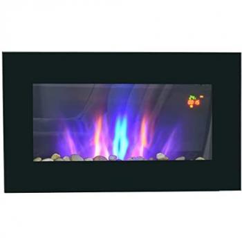 1000W/2000W Electric Wall Fireplace with Timer and Remote