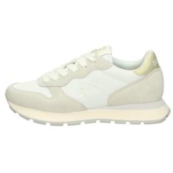 White Female Sun68 Sneaker – Gold & Silver, Size 7 US