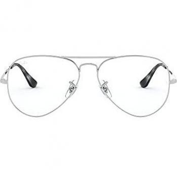 Lunettes de soleil Ray‑Ban 0RX 6489 2501 58 – Mixte, finition argentée