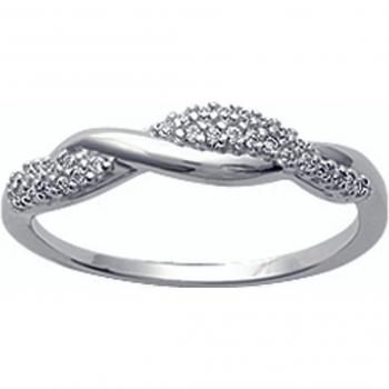 Bague in argento 'Dea' bianco (rhodium)