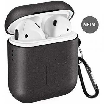 Custodia Airpods Qcoqce con Copertura in Metallo e Silicone