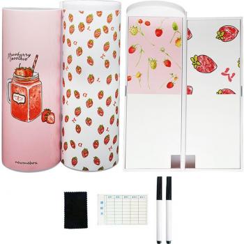Bright Whiteboard Pencil Case with Built-in Calculator
