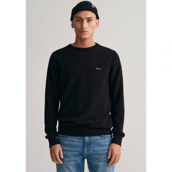 GANT Herren‑Pullover COTTON PIQUE C‑NECK, Rundhals, Rippbündchen