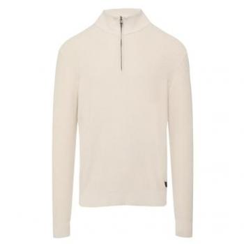 S.Oliver RED LABEL Regular Fit Troyer aus reiner Baumwolle mit Strukturmuster, Größe M