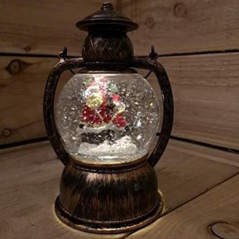 Christmas Water Spinner Lantern with Santa
