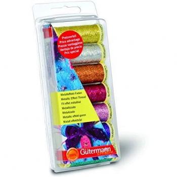 Gutermann Metallic Effect Thread Set: 7 Spools of 50m