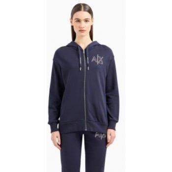 Armani Exchange Felpa Con Zip 3DYM10_YJEBZ Gelatina Blu Berry