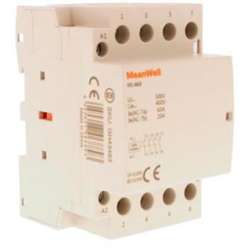Contattore 4 poli 3 moduli 4NO 63A AC 400V IP20 MeanWell