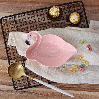 Rosy Flamingo Porcelain Bowl