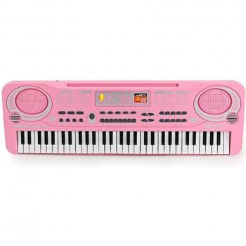 Teclado Musical 61 Teclas para Niños – Rosa con Micrófono Integrado