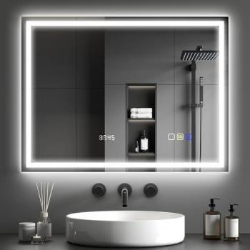 LumiLock 600x800 Mirror: Bluetooth Clock, Illuminated Frame, Demister