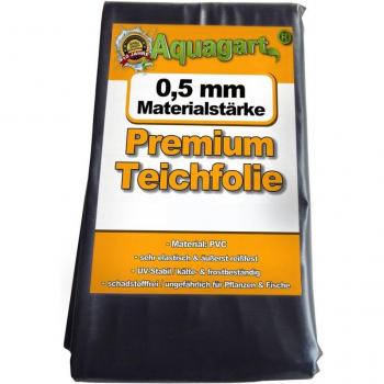 Lona impermeable para estanque 6m x 4m, PVC negro 0,5mm