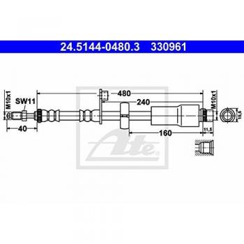Tubo flexível ATE 24.5144-0480.3