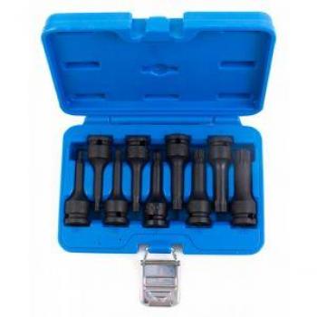 BGS Innenvielzahn-Bit-Set 9-teilig für 1/2 Zoll Antrieb