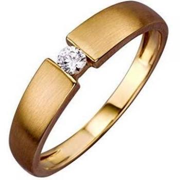 KLiNGEL Gelbgold Ring 585 – In‑In Brillanten in Weiß