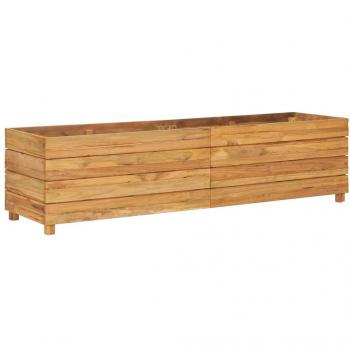 Arriate Verde: Maceta Elevada 150x40x38 cm con Teca Reciclada
