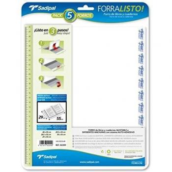 Blister 5 forros polipropileno 29x55cm Sadipal