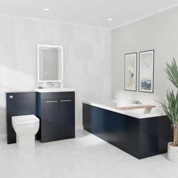 1700mm Denton Slim Edge Bathroom Suite with Deep Blue Finish