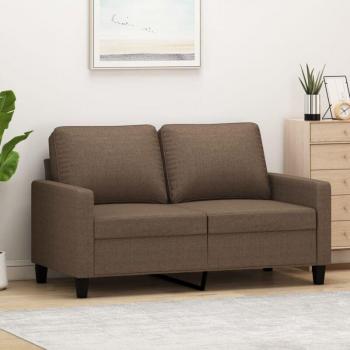 Sofá de Tela Marrón de 2 Plazas Maison Exclusive 120 cm