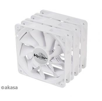 Akasa Viper 12cm PC Lüfter, 3er Pack, HDB, PWM, weiß