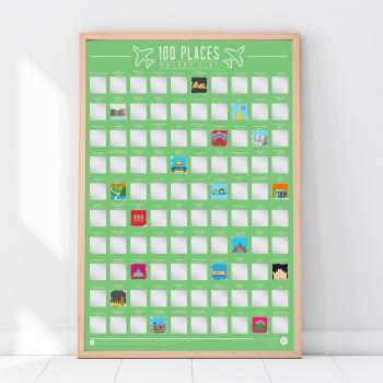 100 Places Bucket List Poster