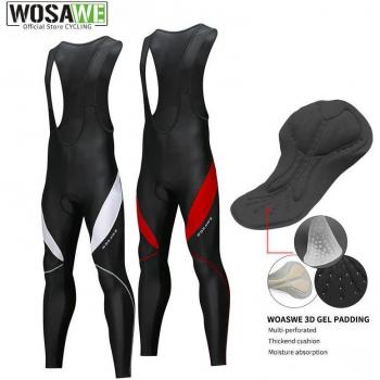 Culottes WOSAWE de ciclismo con forro polar y tirantes