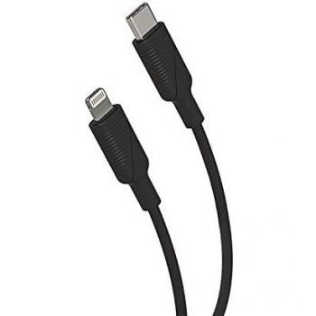 Chargeur de Voiture USB-C 20W Muvit + Câble USB-C à Lightning 1m Noir