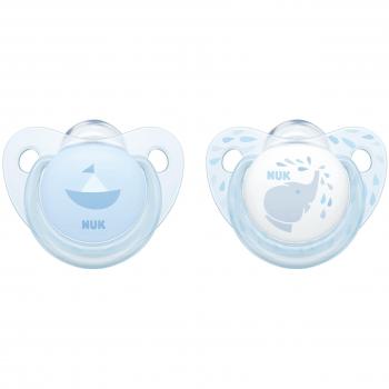 Pack de 2 tétines Nuk en silicone Tendance (garçon & fille)