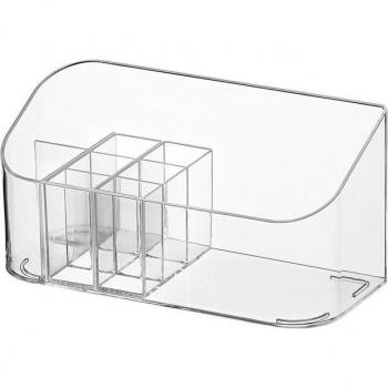 Transparent Makeup Organizer with Grid Design