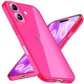 Protezione Nalia Neon Transparente – iPhone 16 Plus – Pink