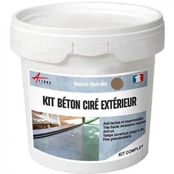 Béton ciré extérieur kit Marron 5 m2