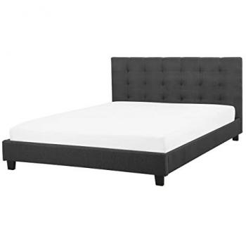 Cama de agua La Rochelle 140 x 200 cm gris oscuro/negro
