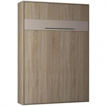 Armoire lit escamotable KOMPACT Chêne clair 160x200