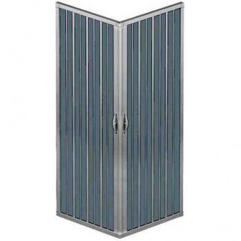Box de douche Luna 80x100 cm en PVC à porte centrale pliable