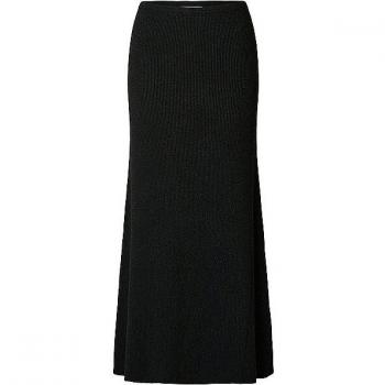 Selected Femme Strickrock aus Lyocell-Mix Modell 'LURA' in Black, Größe XS