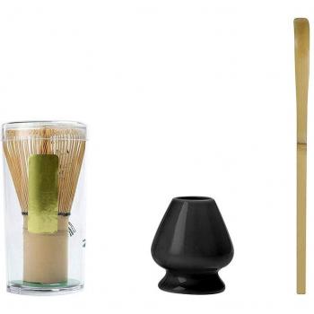 Kit de Té Matcha 3 en 1 con Batidor de Bambú y Taza
