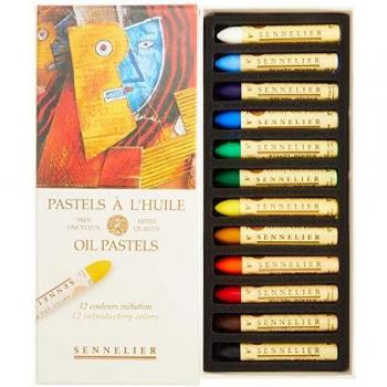 Pastels à l'huile en boîte de 12 pour débutants