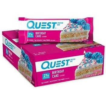 Quest Nutrition Bar Gâteau d’Anniversaire – 12 barres