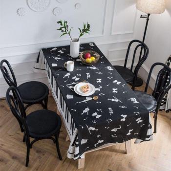 Manto Decorativo Negro para Mesa de Cocina y Piano