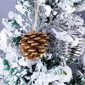 Netagon Brown Pine Cone Baubles – 6 Pack