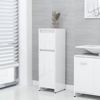 VidaXL Badezimmerschrank Hochglanz-weiß 30x30x95 cm Spanplatte