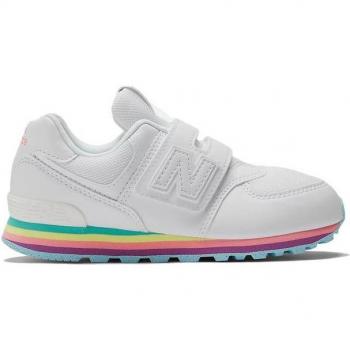 Zapatillas New Balance 574 Blancas con Velcro para Niños