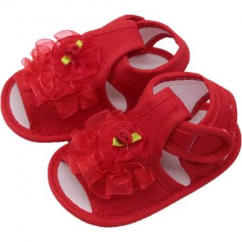 Casual Baby Girls Crib Sandals Soft Flat Sole Anti-slip Shoes