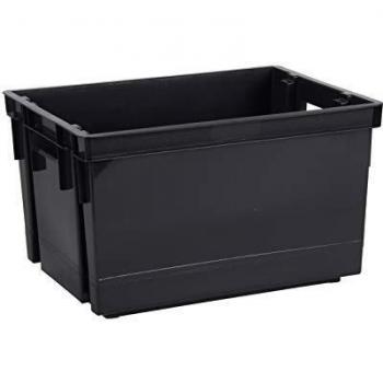 Bac de rangement avec poignées et couvercle amovible pour 20 litres de capacité, en polypropylène gris, modèle 10713G de EDA
