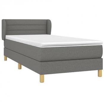 VidaXL Boxspringbett 100x200 cm Dunkelgrau